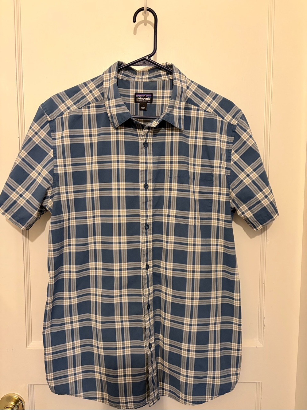 Patagonia Men's Plaid Organic Cotton Shirt Size Large